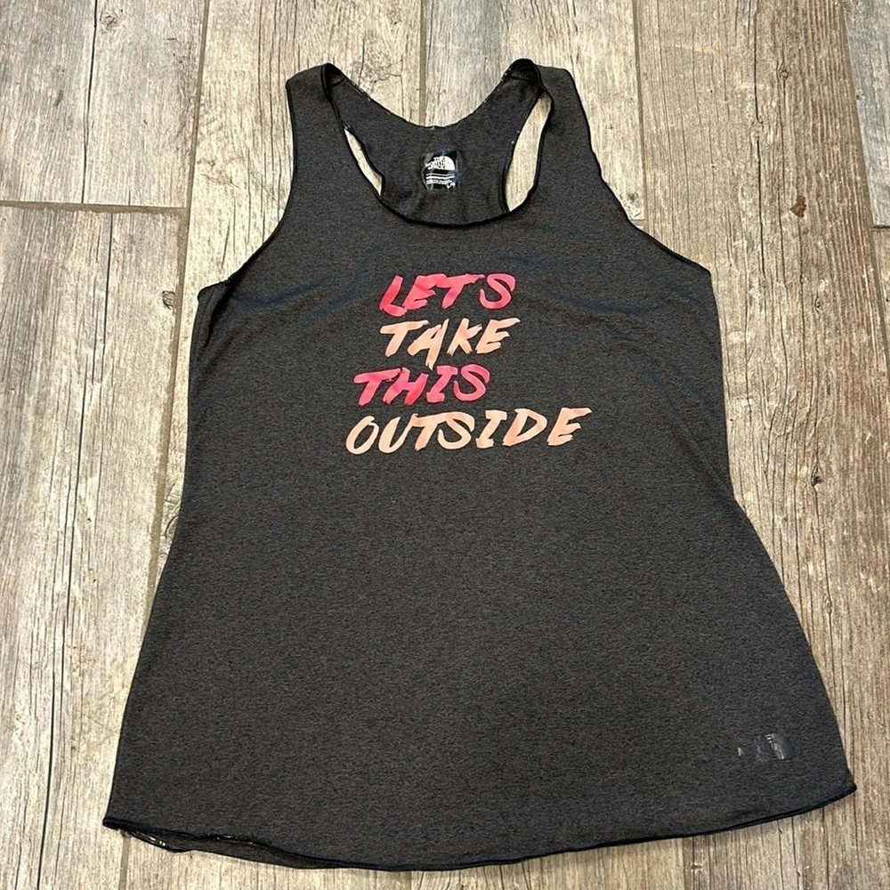 The North face racer back tank top size large